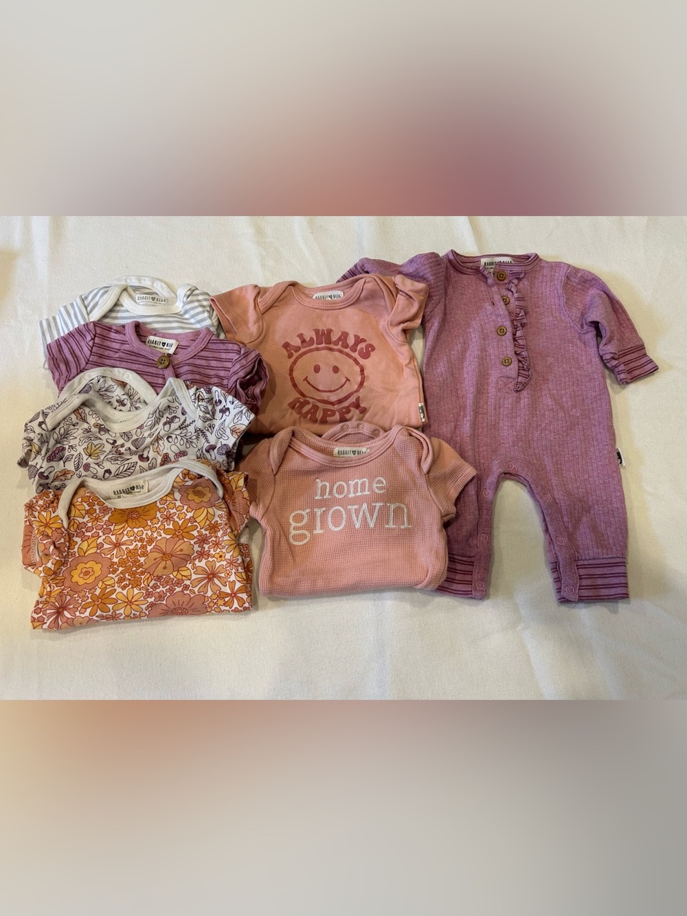 Rabbit & bear baby clothing bundle